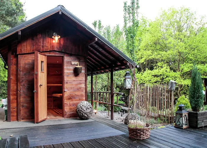 Near Bitche With Private Sauna Шале *